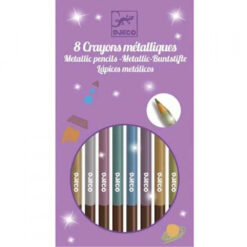 8 kleurpotloden Djeco metallic kleuren