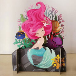 3d pop up kaart zeemeermin