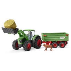 Farm world traktor met aanhangwagen