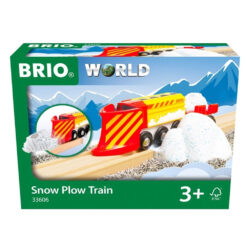 Sneeuw schuivende trein