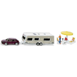 1:55 Auto met caravan en accessoires