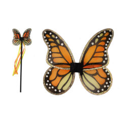 Monarch vlinder vleugels met vlinder staf