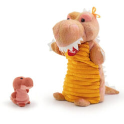 trudi Handpop Dinosaurus met baby 25cm