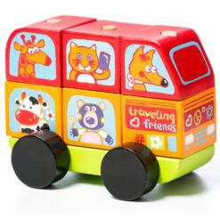Cubika bus met vrolijke dieren