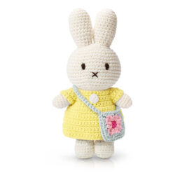 Miffy handmade and her pastel yellow dress en flowerbag