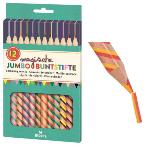12 magische jumbo 2 kleuren potloden