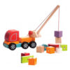 Cubika houten magnetische kraan met blokken