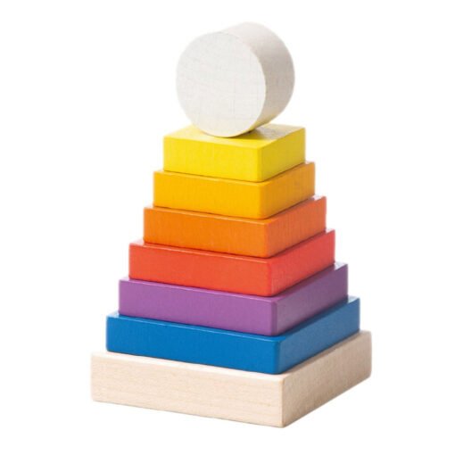 Cubika houten stapeltoren met 7 blokken