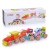 Cubika houten trein autotransporter